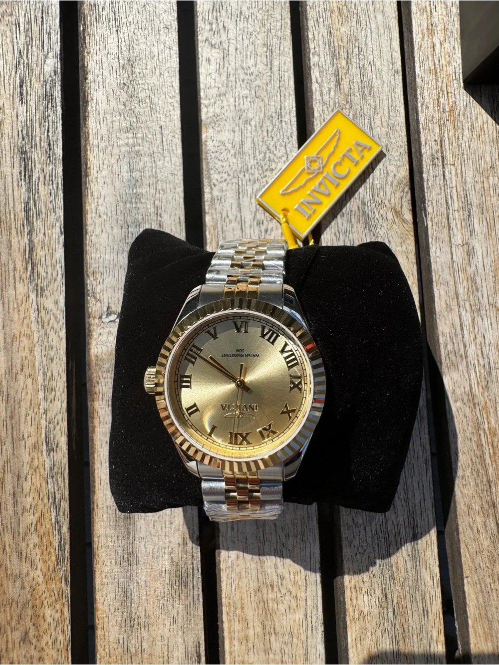 Invicta women’s Two-Tone Gold Dial Bracelet Watch